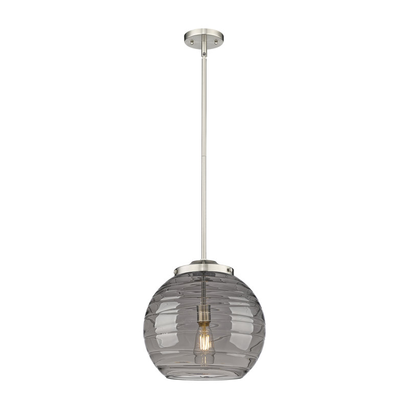 Luminaire suspendu 1 lumière Ellington, H 14,88 po x l 13,75 po x P 13,75 po, Nickel satiné brossé