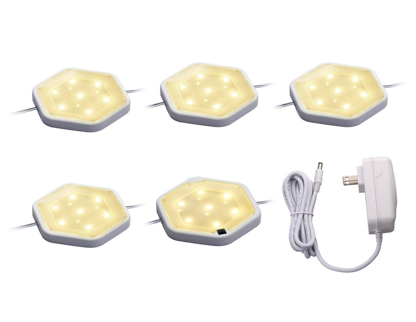 5 - Light LED Under Cabinet Puck Light LEDUC-PUCK-5WK