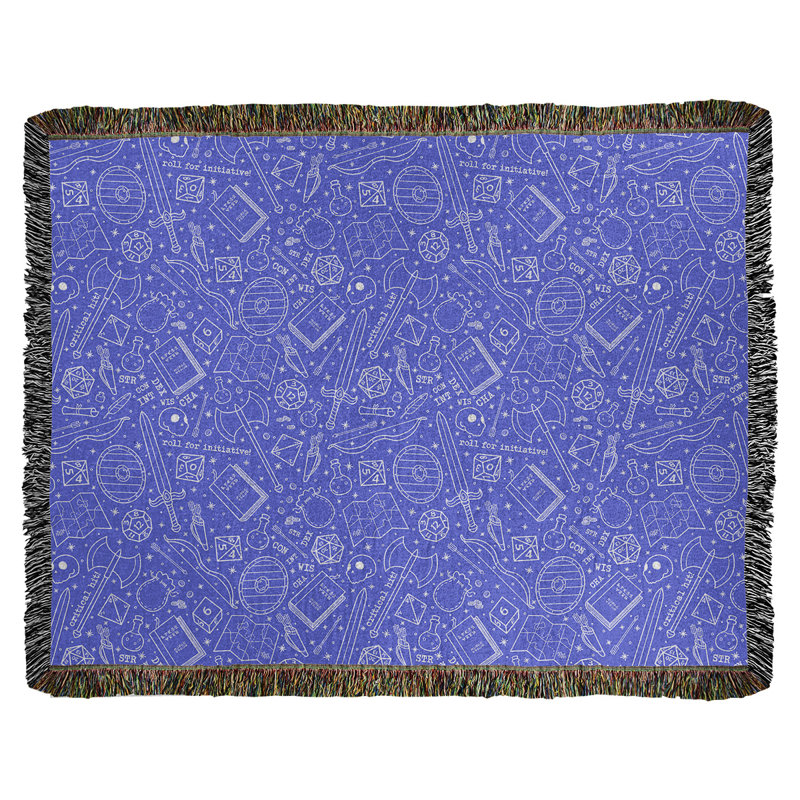 Couverture en coton tissé Katelyn Elizabeth, l 37 po x L 52 po, Violet