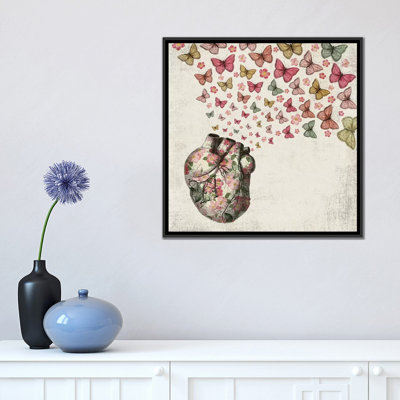 «In Love: Heart and Butterfly», impression sur toile