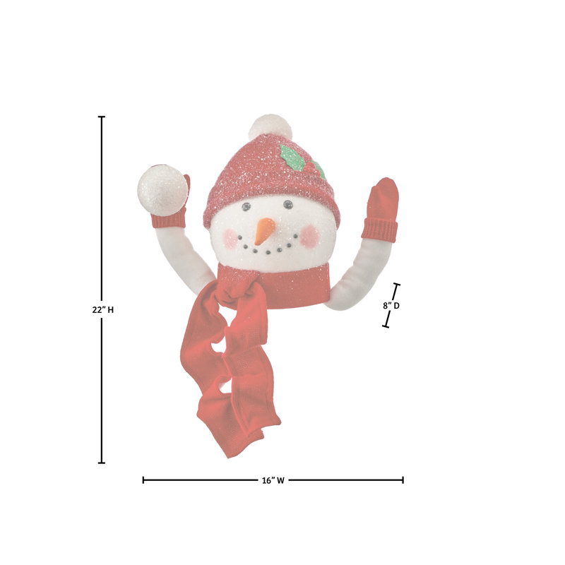 Bonhomme de neige en feutre avec boule 12 po