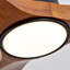 Ventilateur de plafond en bois avec 3 pales en bois massif, télécommande, moteur à courant continu réversible pour le salon-1251628900