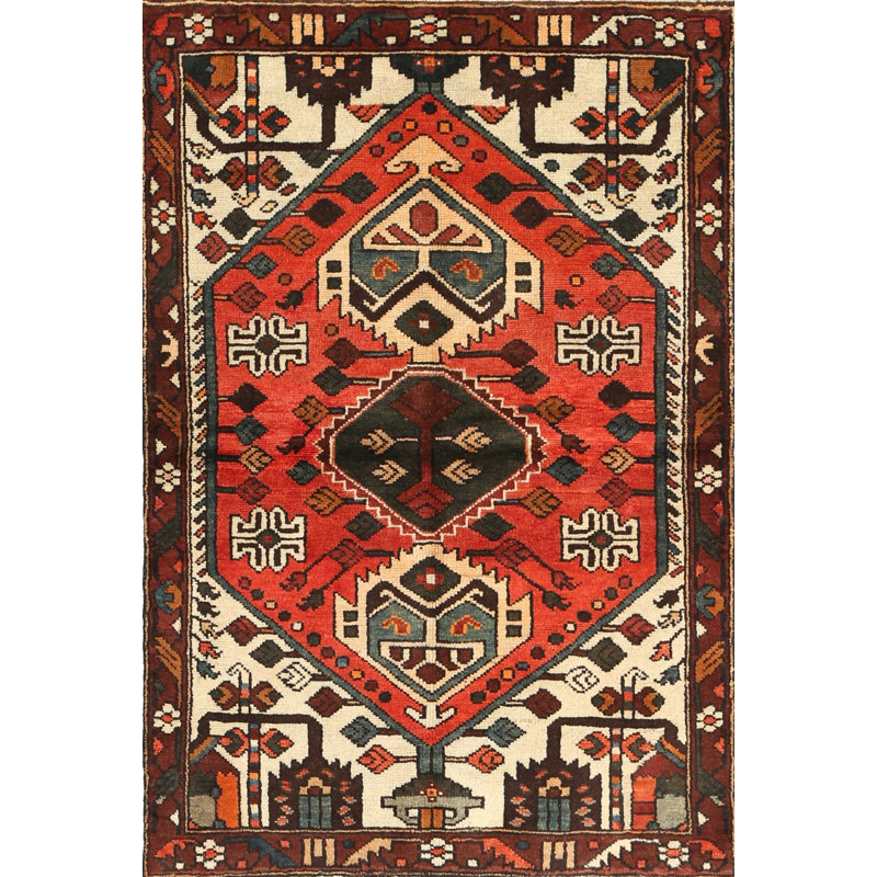 Tapis oriental rouge / beige, Rectangle 5 pi x 8 pi