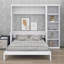 Lit escamotable Liftup avec bureau et tablettes, bois de pin massif et panneau de fibres à densité moyenne-116501873-116501872