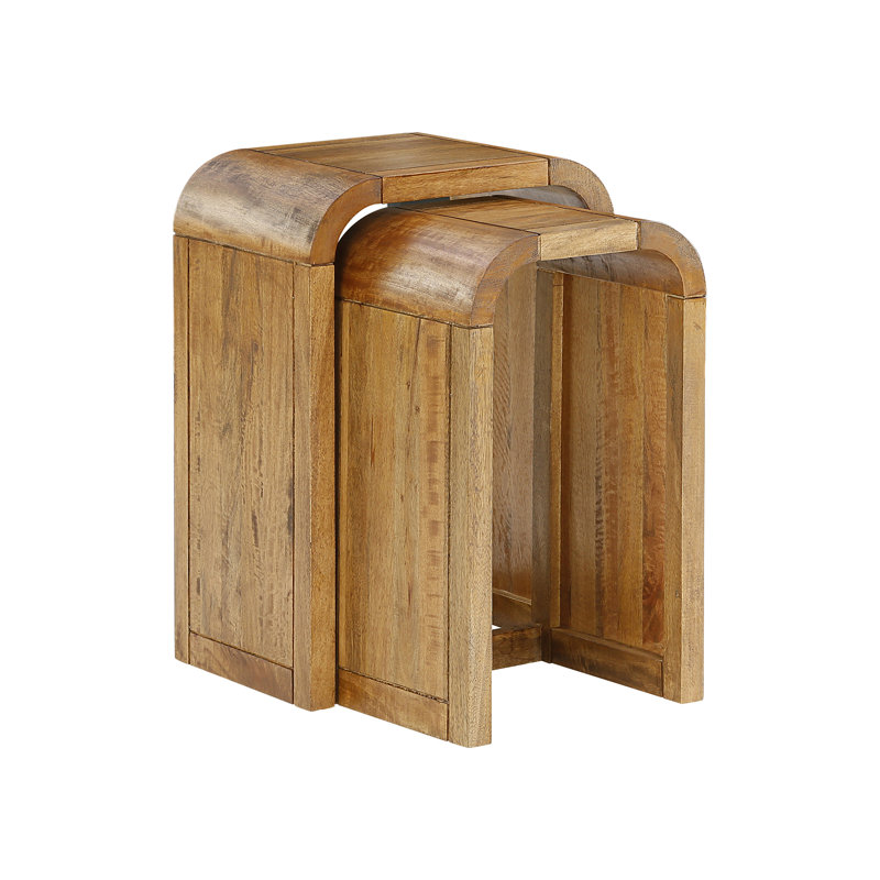 Acton Solid Wood Sled Nesting Tables