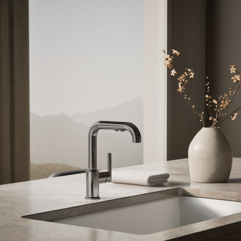 Purist® Single Handle Kitchen Faucet, Titanium
