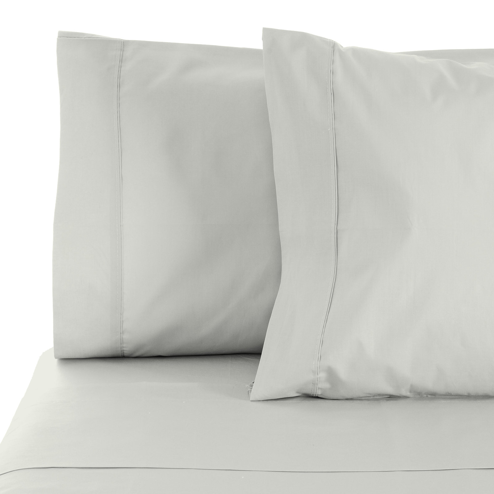 Performance Cotton Pillowcase, King, Light Gray