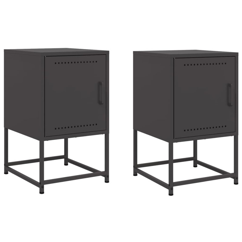 36cm W Bedside Table, Black