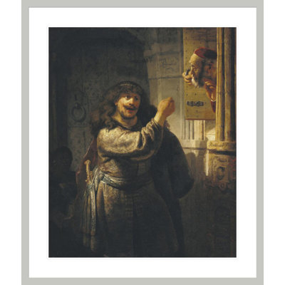 Samson Threatening His Father-in-Law by Rembrandt van Rijn - Framed Giclee Print