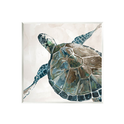 " Beige Sea Turtle Swimming " by Carol Robinson