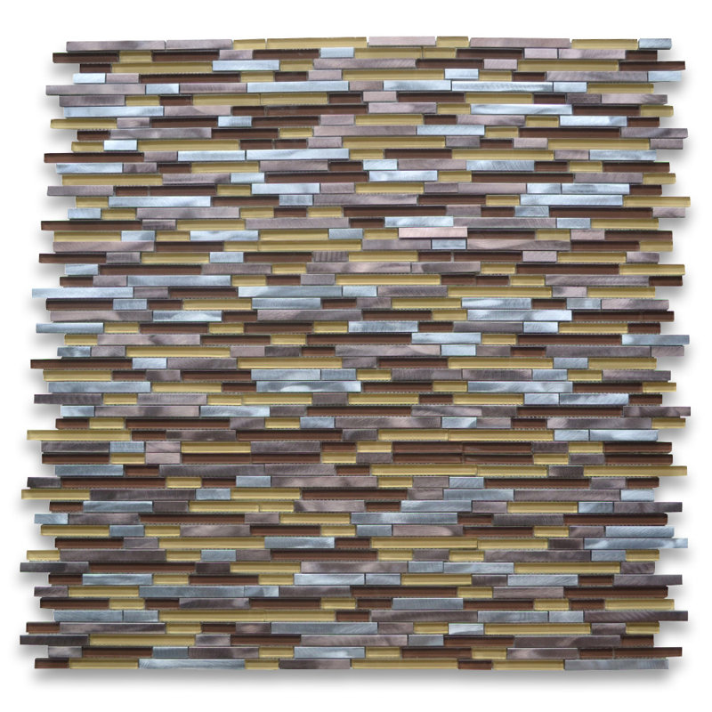 12" x 12" Marble Mosaic Linear Wall & Floor Tile
