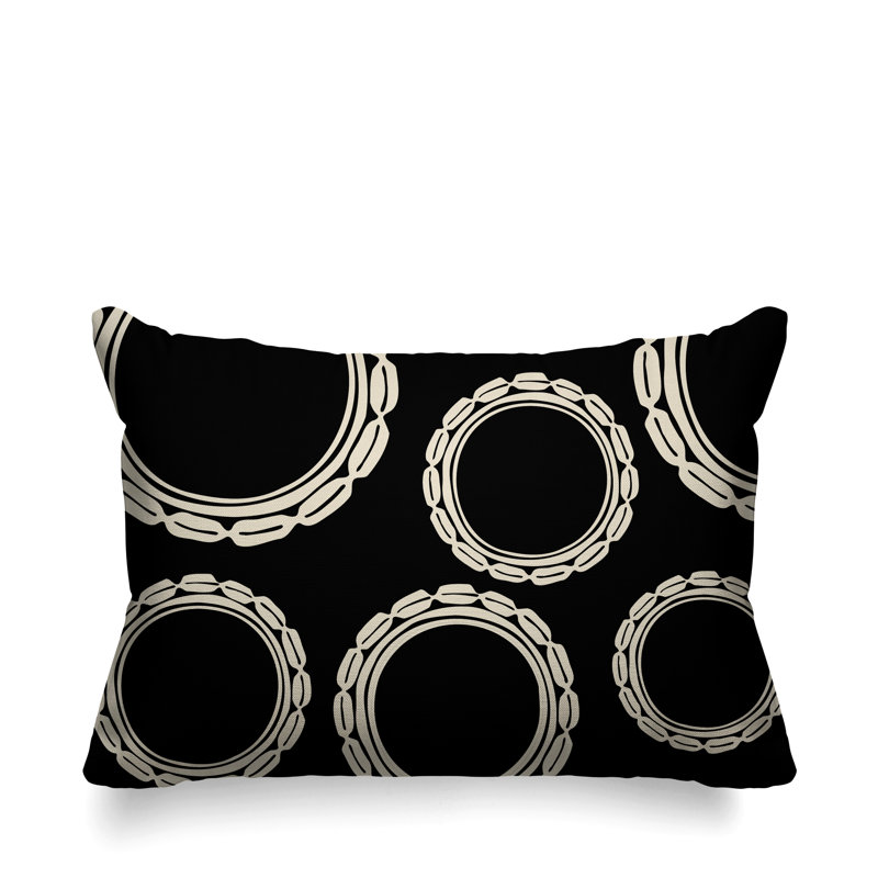 Housse et insert de coussin d'extérieur, Noir