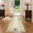 Scalloped Rug Machine Washable Floral Living Room Rugs Non Slip Bedroom Carpet for Nursery Dining Room Dorm Office-60734441-60734419