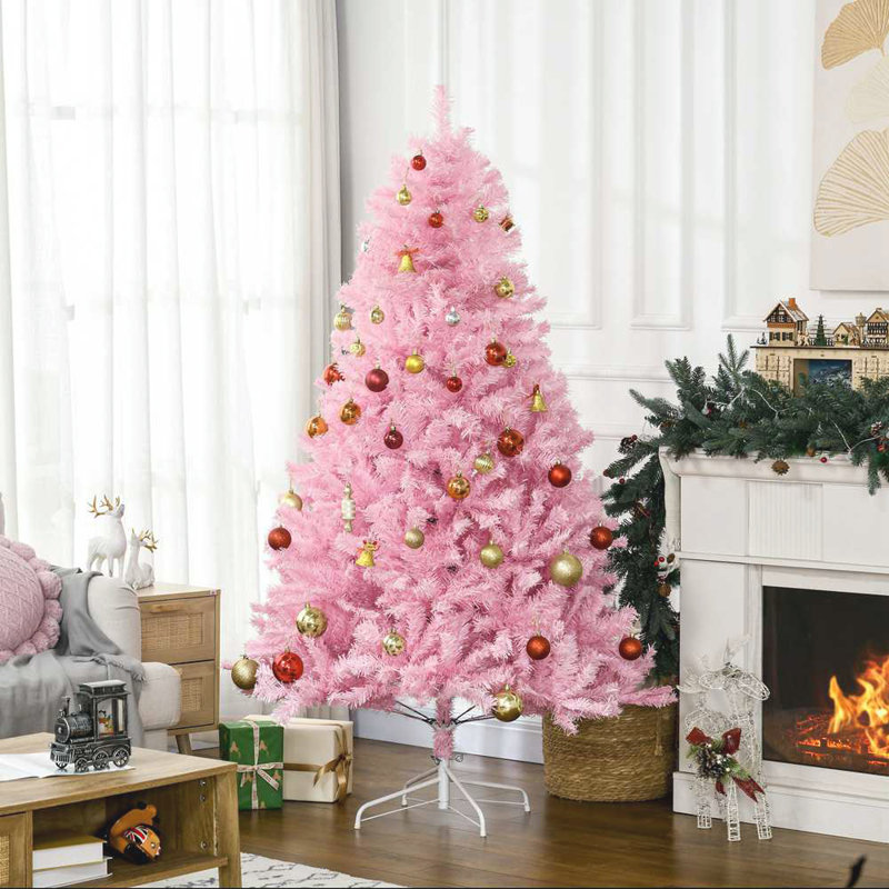 Arbre de Noël artificiel rose avec 1000 branches