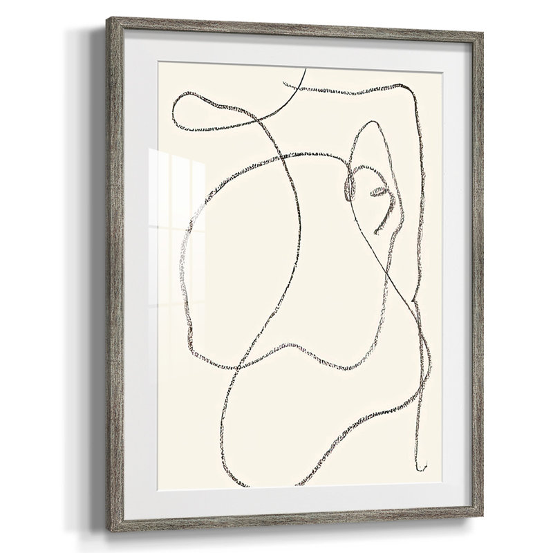 «Ethereal Umber I», peinture encadrée sur papier, Argent patiné