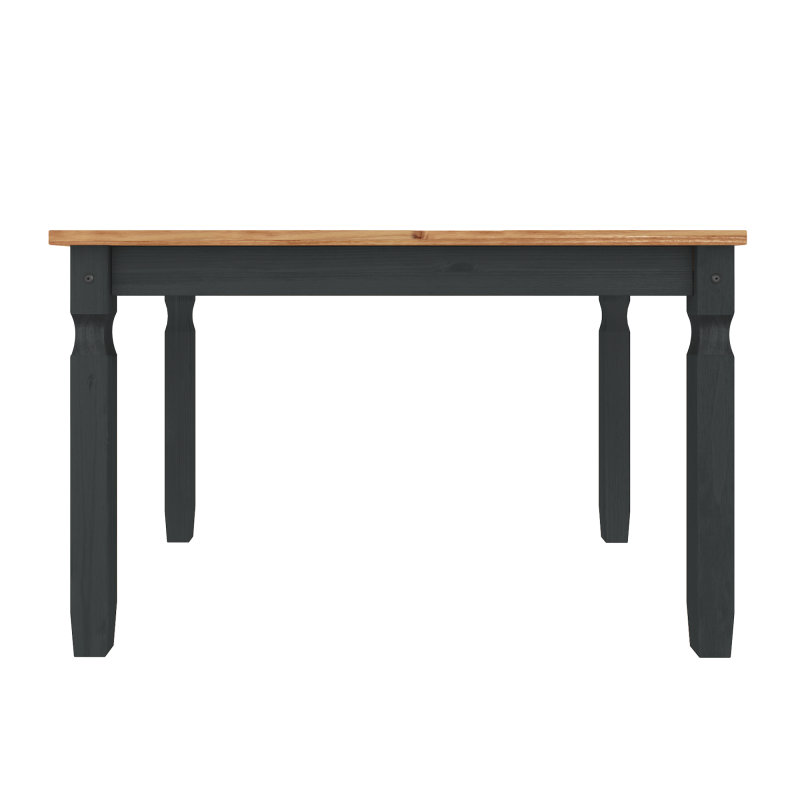 Pine Solid Wood Dining Table, Charcoal 