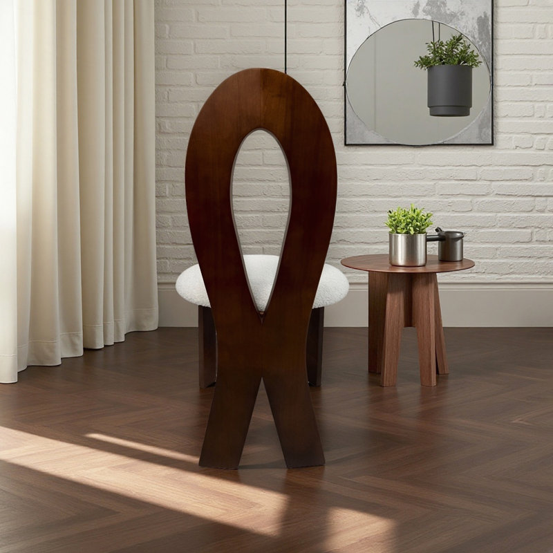 Teddy Upholstered Solid Wooden Dining Chairs