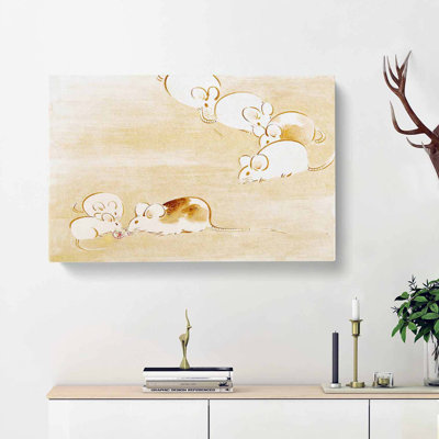 Mice by Shibata Zeshin - Wrapped Canvas