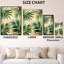 Canopée de palmiers tropicaux - Tableau encadré botanique vert-1276118740-1276118744