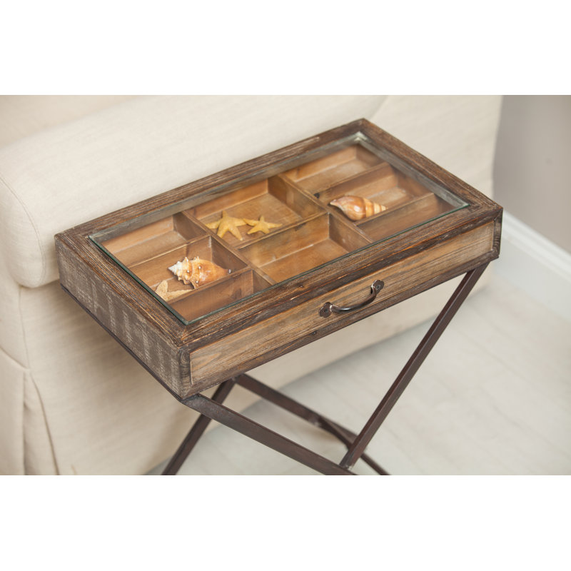 Circe Solid Wood Top End Table