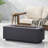 40" X 19" 15" Concrete Fire Pit, 40,000 , Grey - Warm Your Outdoor Area Rectangular Fireplace, Create A And Comfortable Environment-125816174
