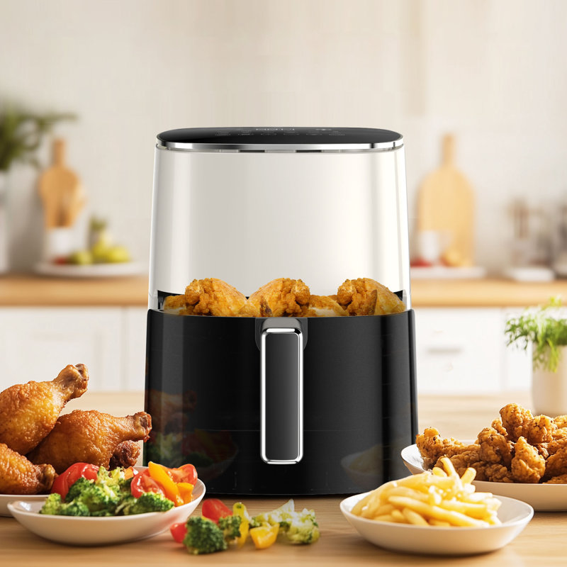12-in-1 6.34 Quart Compact Air Fryer with Air Fry, Roast, Reheat, and Dehydrate Functions, Grey