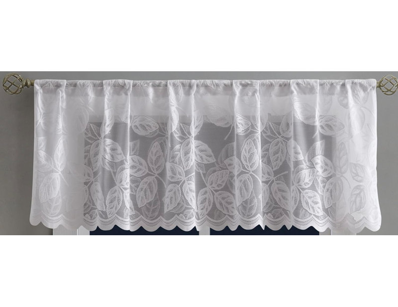 Sabaa Lace Sheer Curtain Single Panel, White