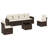 Vidaxl Garden Sofa Set Brown, Cream White