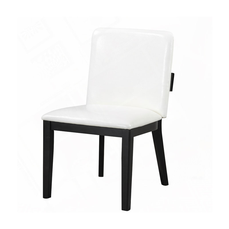 Chaises de salle à manger rembourrées en similicuir, Noir