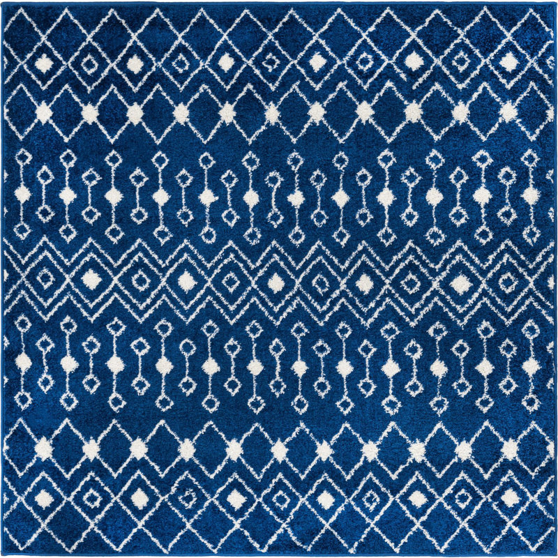 Geometric Indoor Rug, Square 5'3"