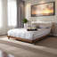 Mélange de polyester rembourré Boaz, grand lit plateforme, beige clair H 33,7 po x l 65 po x L 89 po Boaz-2006824113-2006824119