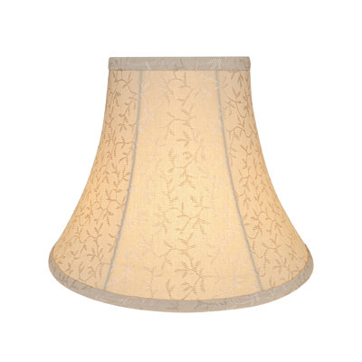 Abat-jour en lin cloche de 9,5 po (araignée) de couleur beige