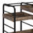 Black & Walnut Finish Serving Cart