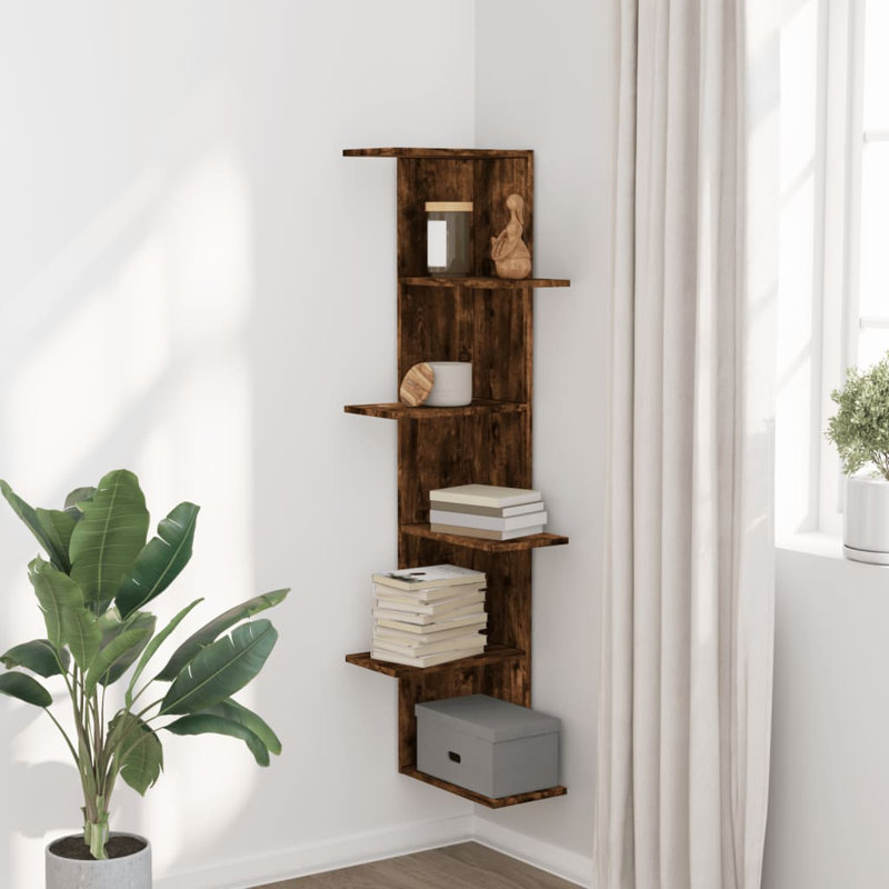 Rodaisha Floating Shelf, Smoked Oak