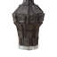 Lampe de table Kerro, résine noire sculptée, acrylique transparent, abat-jour empire ivoire-117054104