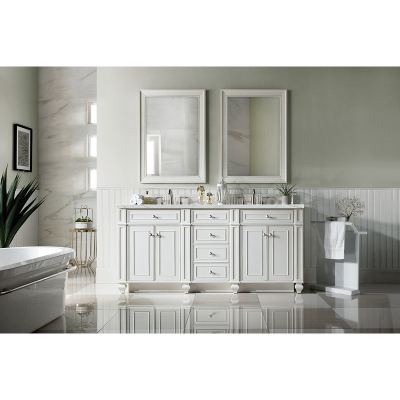 Bristol 72'' W Double Vanity, Ethereal Noctis, Bright White