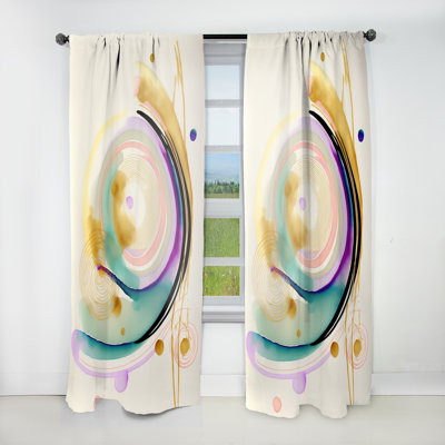 Alcone - spirale moderne mauve - Rideau en velours moderne - obscurcissant - 1 panneau