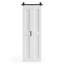 Porte de grange pliante en bois manufacturé 84 po 84 po avec quincaillerie d'installation (support supérieur)-100100873