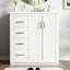 Armoire de meuble-lavabo autoportante en bois massif 30 po avec lavabo en céramique-1781000065