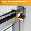 Madarisse Pivot Framed Shower Door with Clear Glass-597733228