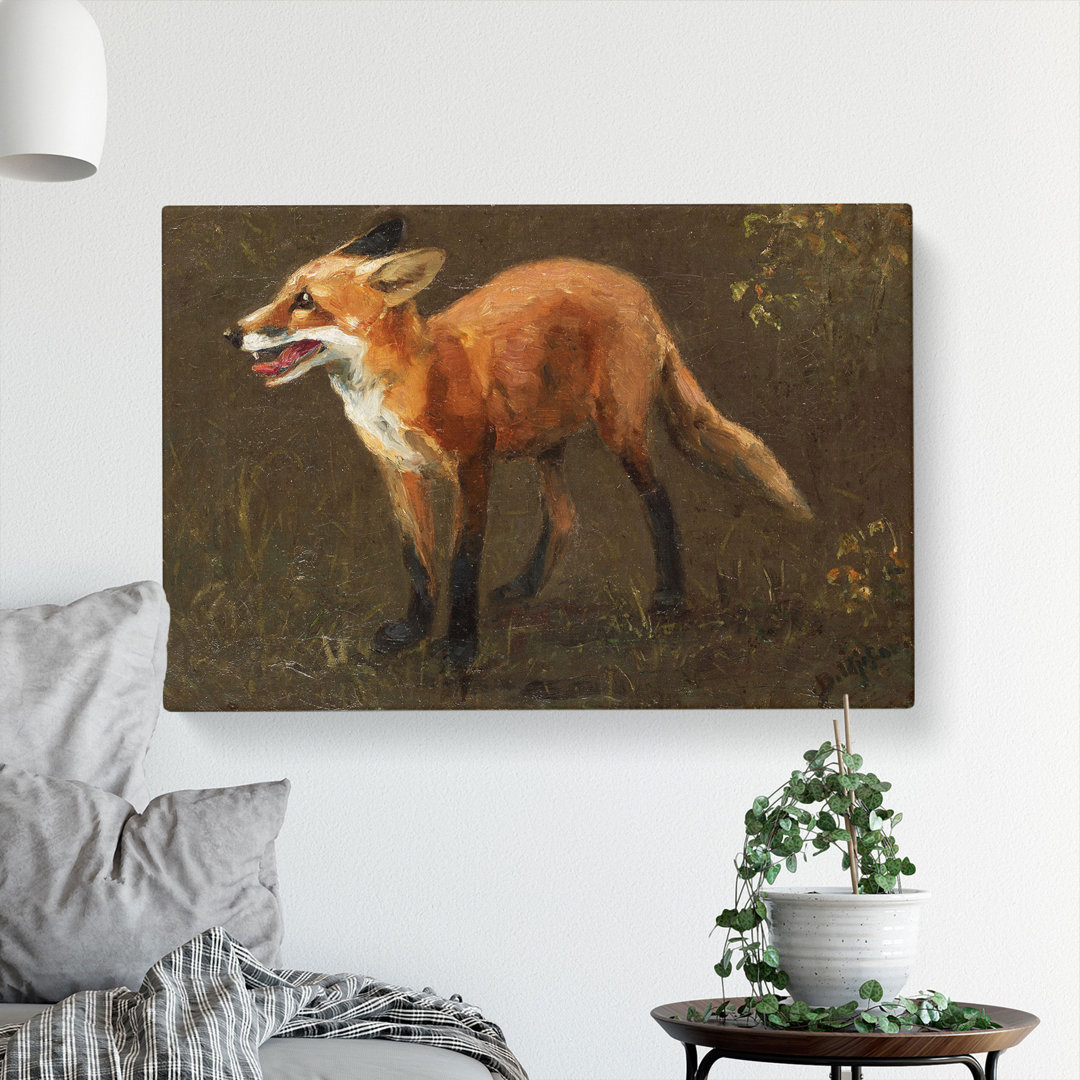 Red Fox by Bruno Liljefors - Wrapped Canvas