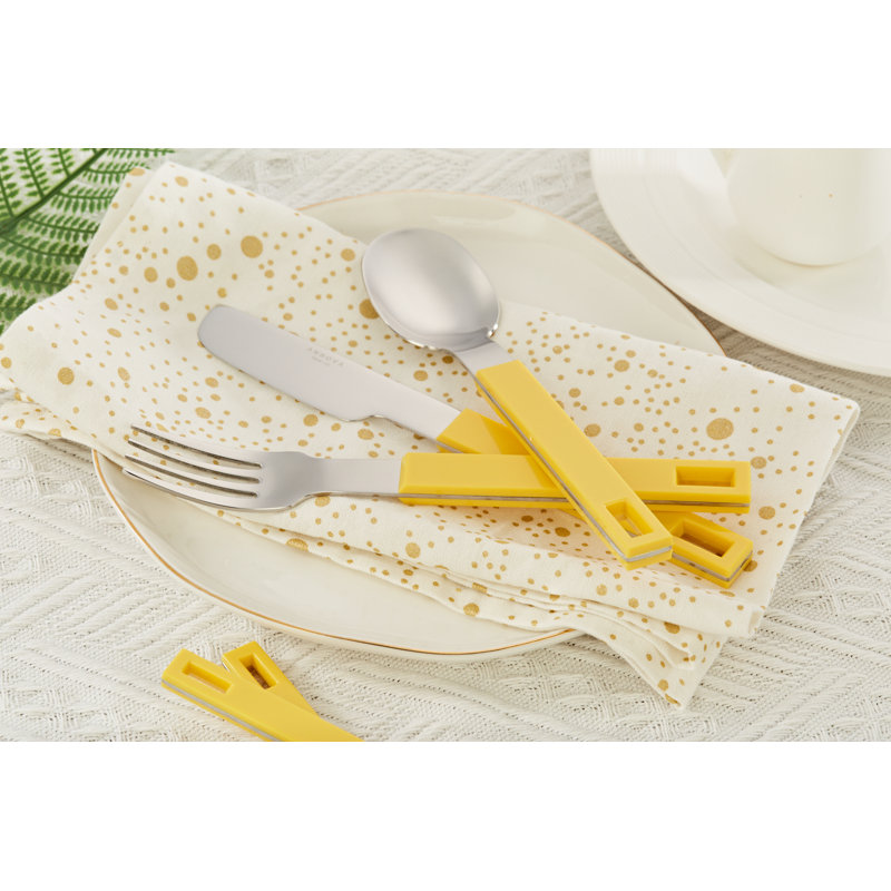 Ensemble de couverts en acier inoxydable Latitude Run® - Service pour 4, Jaune