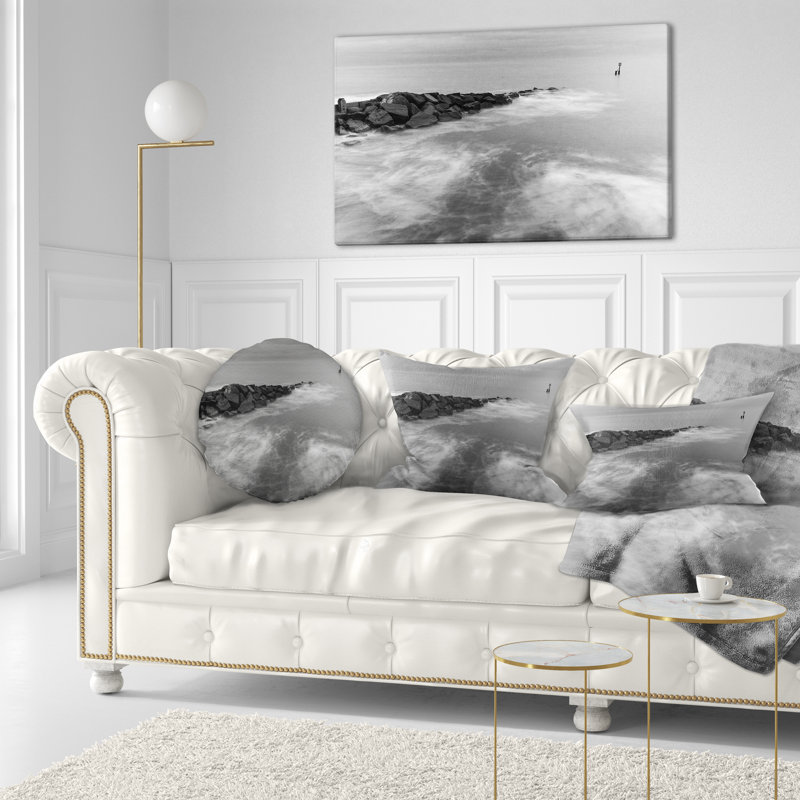 Coussin lombaire à l’oreiller avec des ondes de lait seascape