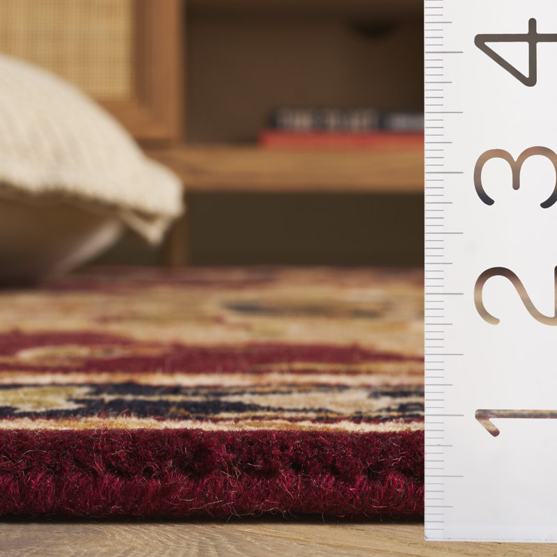 Balthrop Hand Tufted Wool Oriental Rug, Oval 4'6" x 6'6" 