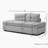 77" Pull Out Sofa Bed, 3-In-1 Convertible Sleeper Sofa With Teddy Chaise-1118742830