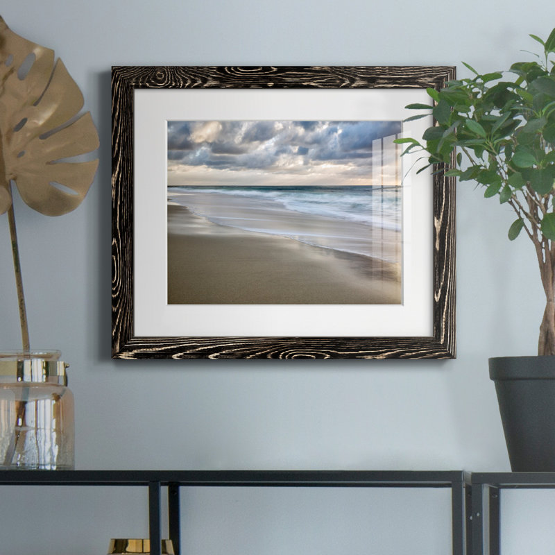 «La Jolla Sunset» par J Paul, reproduction d'art graphique sur papier encadré, H 20 po x l 17 po x P 1,5 po, Cadre noir