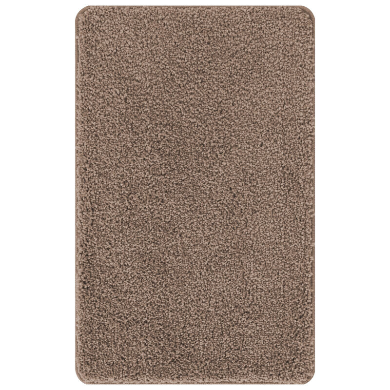 Microfiber Non-Slip Bath Mat Rectangular, Brown, 60cm, 90cm