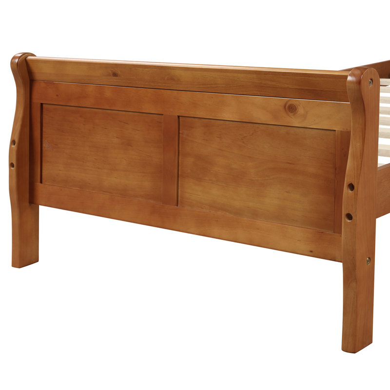 Lit plateforme avec base de lit en bois et lit-bateau, Chêne