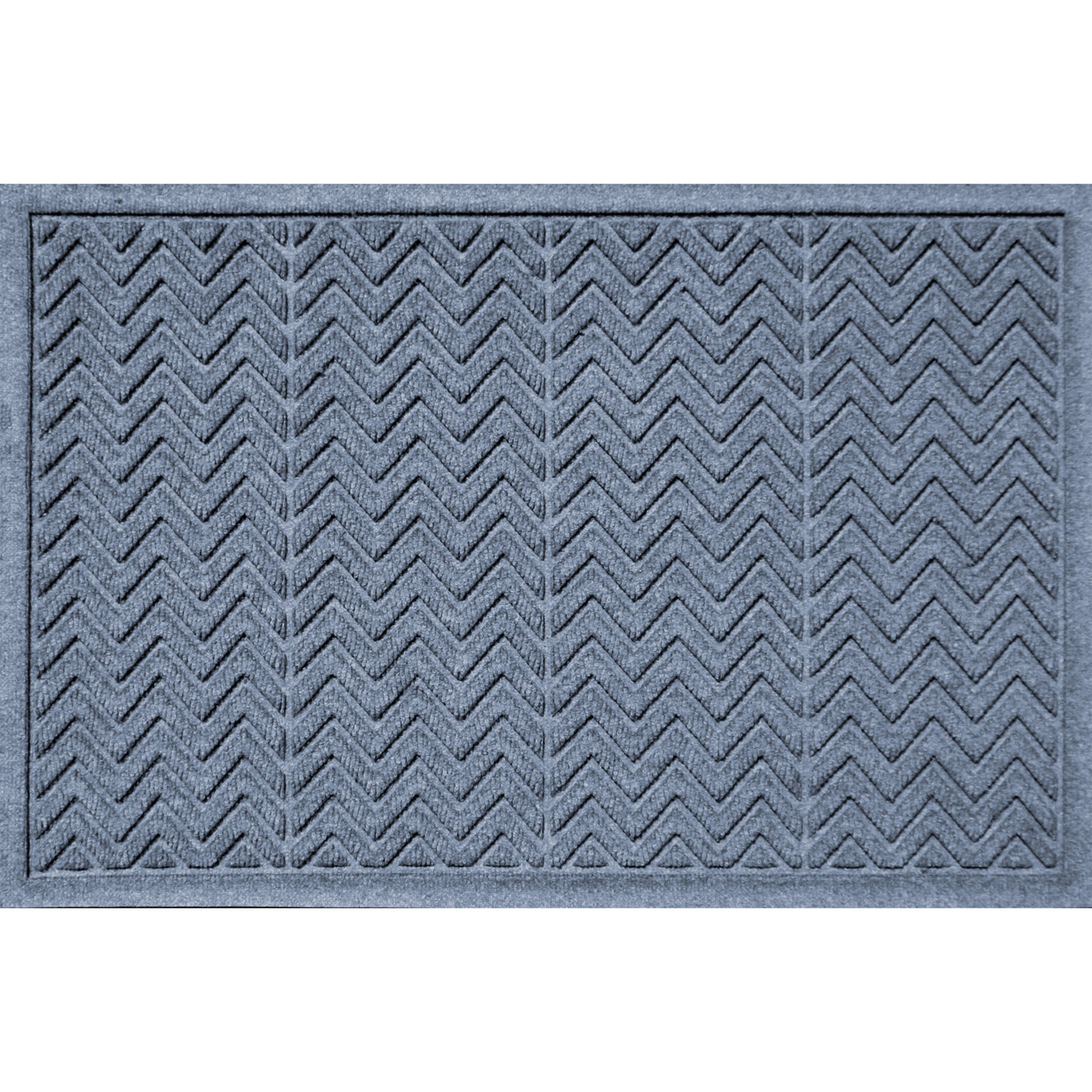 WaterHog Chevron Non-Slip Doormat, 24" W x 36" L, Bluestone
