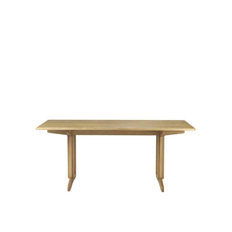 Shaker Solid Oak Dining Table, 29.3"H x 70.9"L x 35.4"W